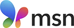MSN logo featuring a colorful butterfly graphic with the text 'MSN' in black.