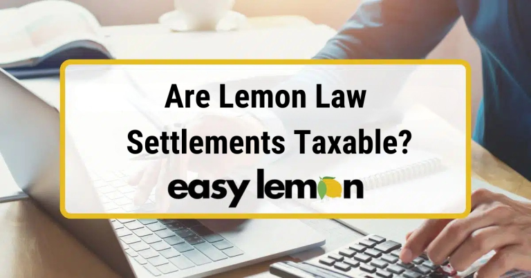 Are Lemon Law Settlements Taxable?