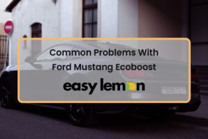 Black Ford Mustang EcoBoost parked on a street, illustrating common Mustang EcoBoost problems
