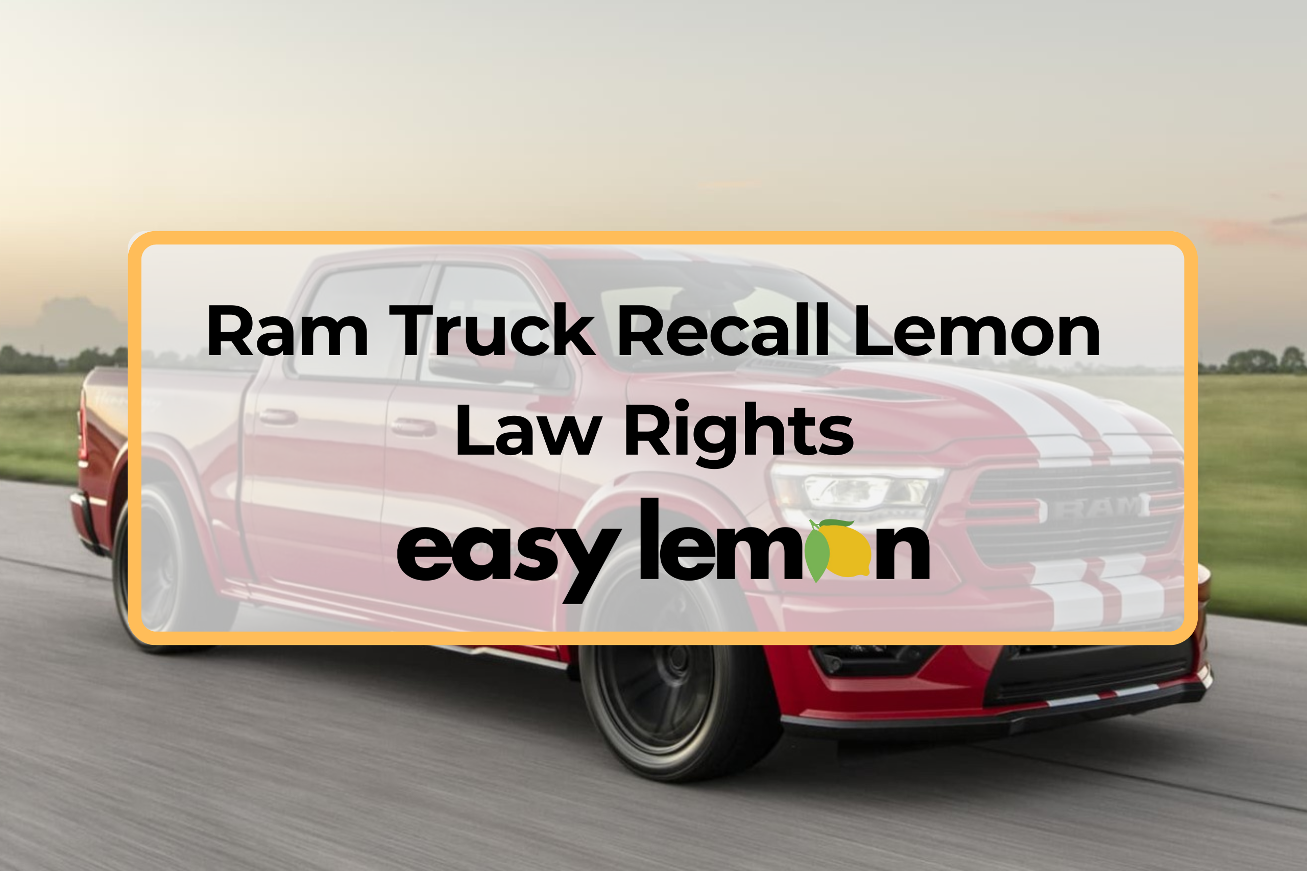 Red pickup truck driving on the highway representing consumers seeking their ram truck recall lemon law rights.