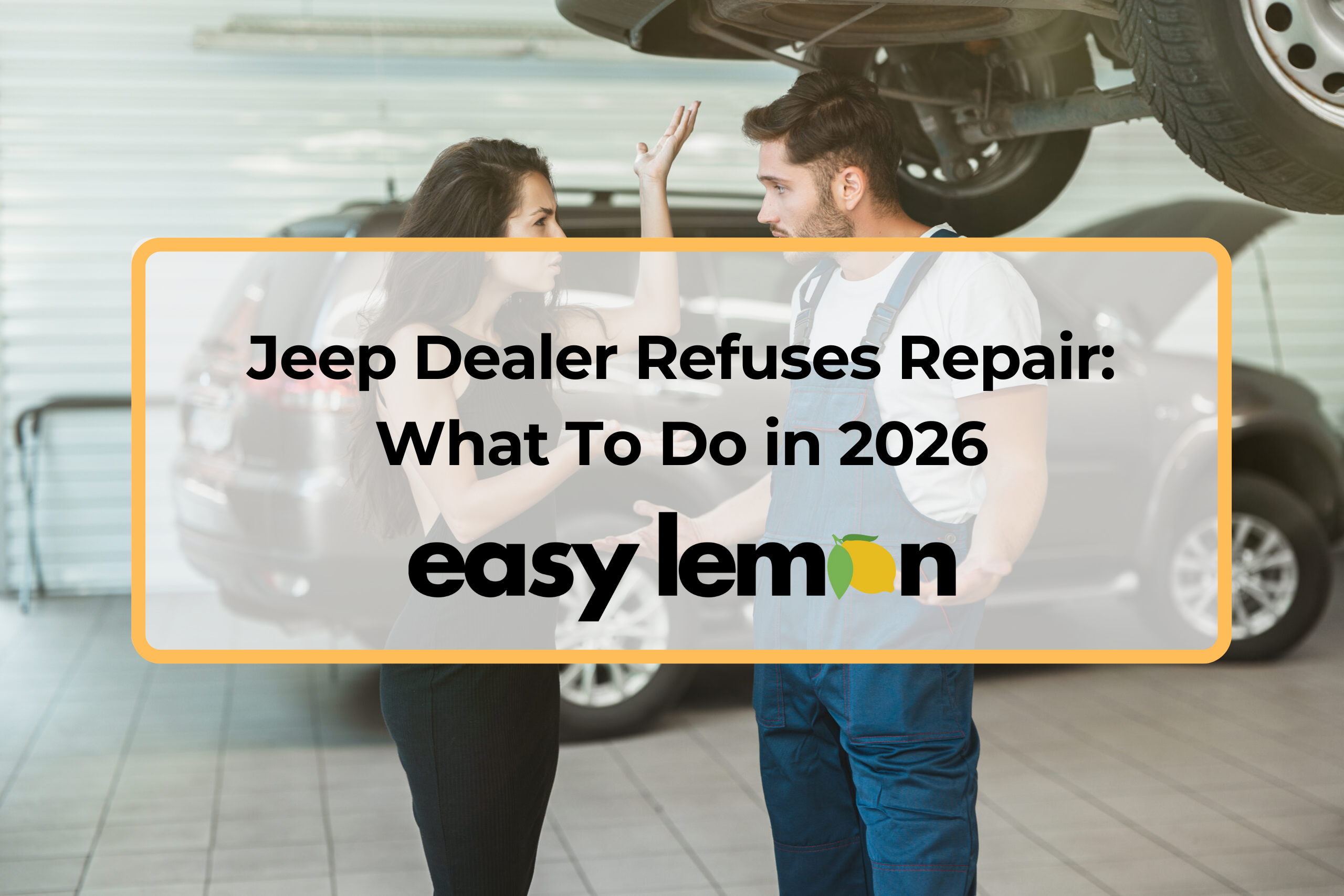 jeep dealer refuses repair situation with customer at dealership service counter