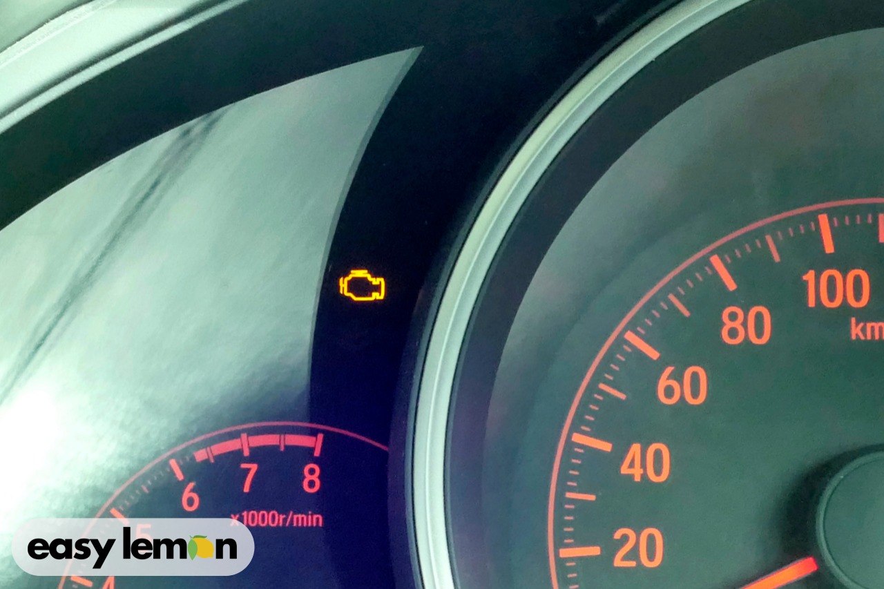 Dashboard check engine light indicating Dodge Ram transmission problems