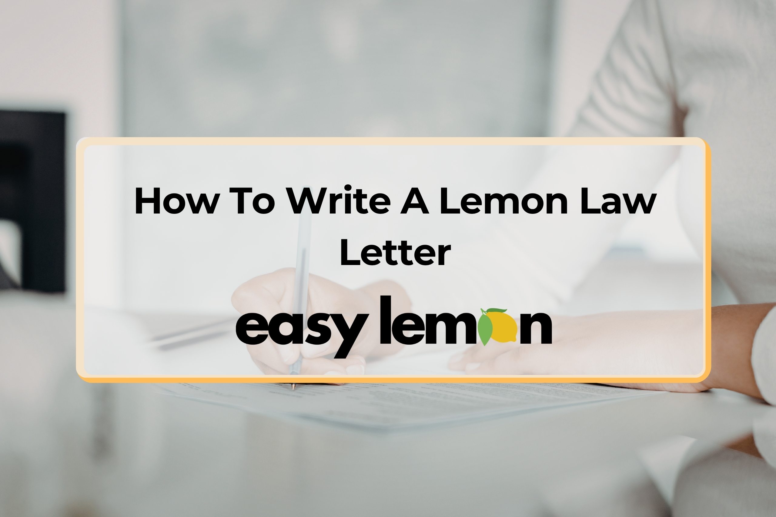 how to write a lemon law letter person writing formal legal document