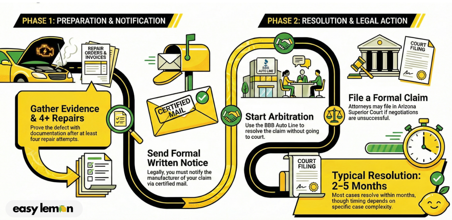 How To File A Lemon Law Claim In Arizona (2026)