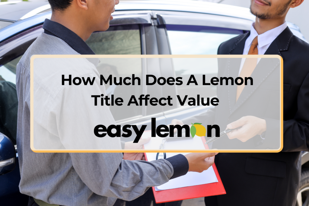 vehicle with lemon title affecting car value estimate