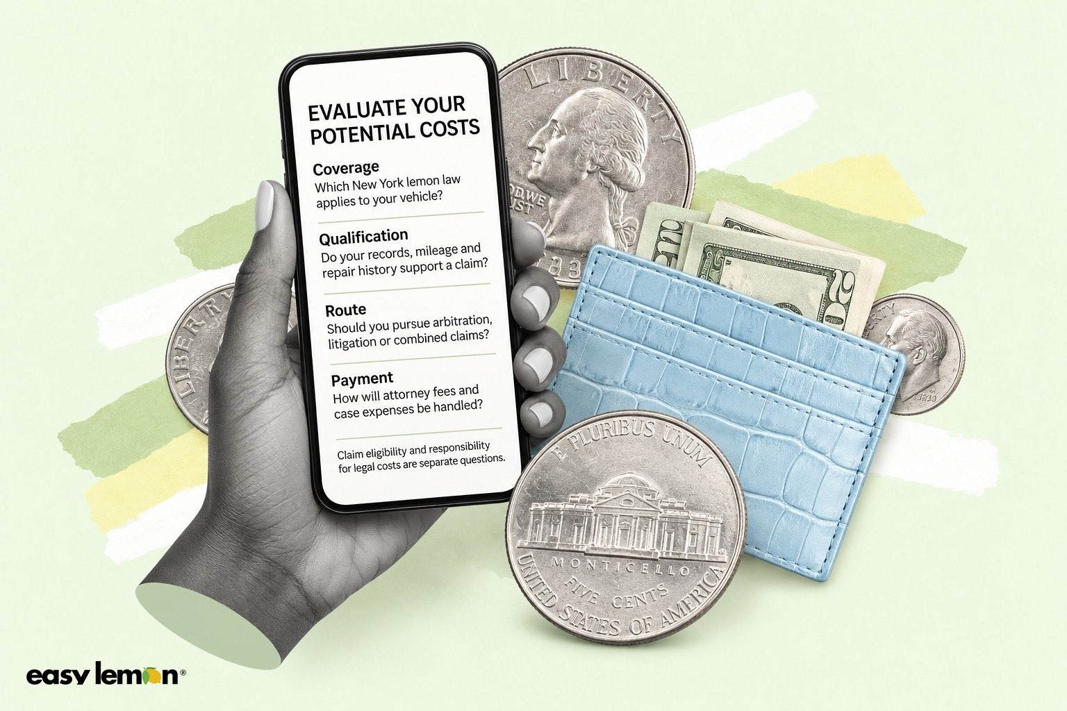 Evaluate your potential New York lemon law costs: coverage, qualification, route, and payment