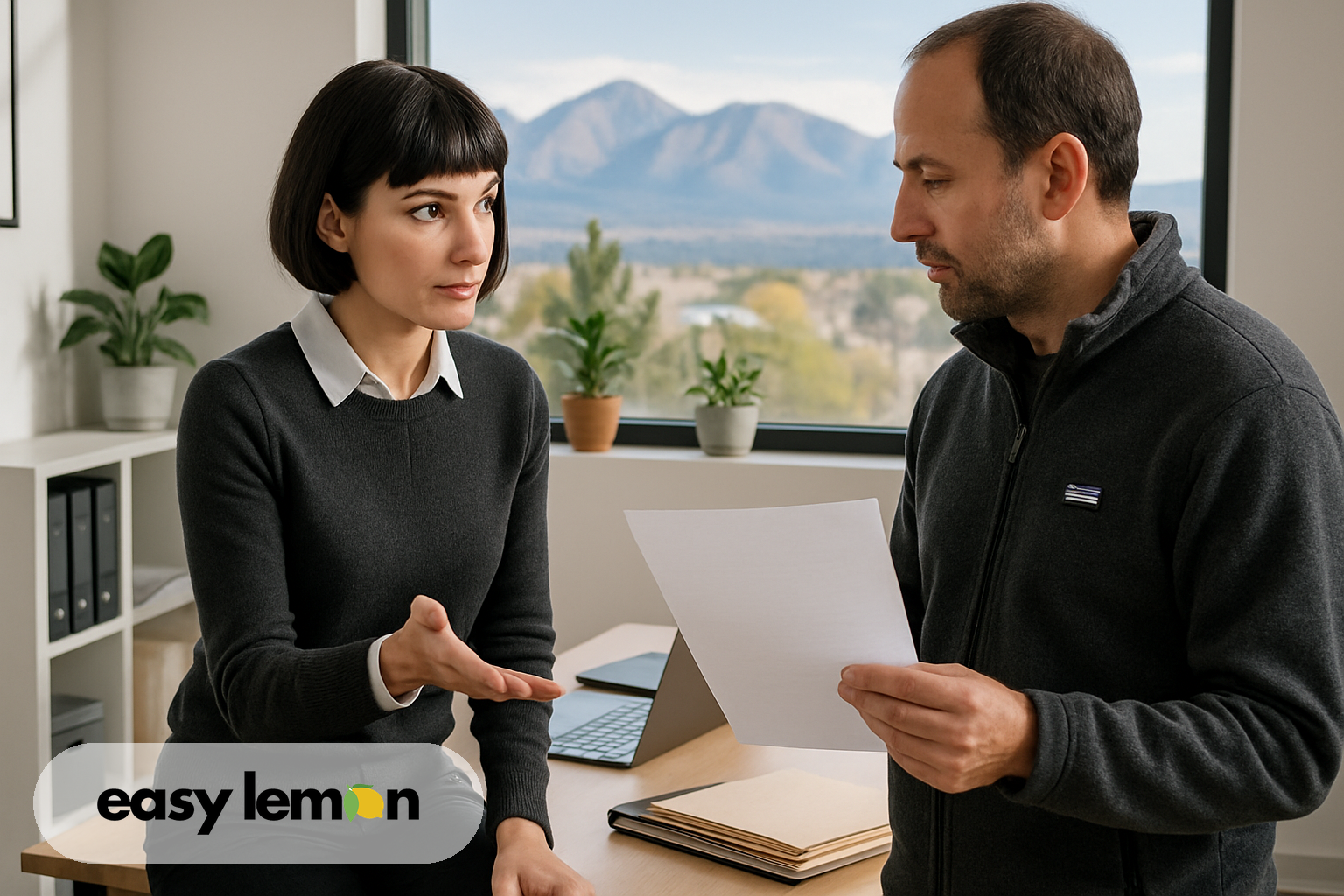 Colorado lemon law attorney consulting with a client