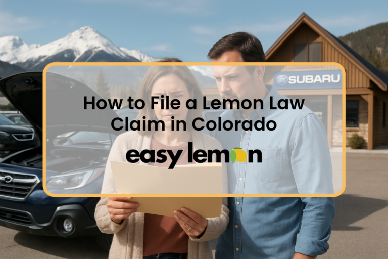 How to File a Lemon Law Claim in Colorado