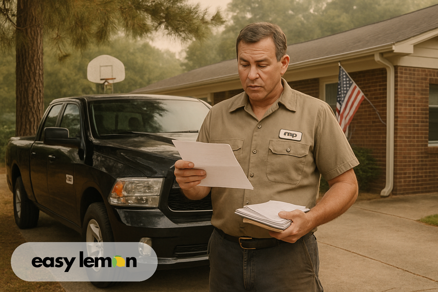 Georgia driver reading manufacturer correspondence
