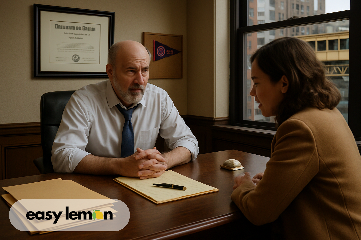 Illinois lemon law attorney consulting with a client about how to file a lemon law claim in Illinois