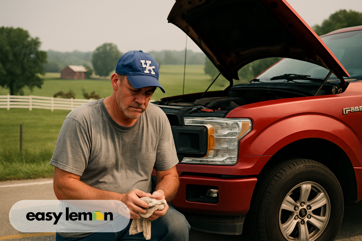 Kentucky driver pulled over checking under the hood