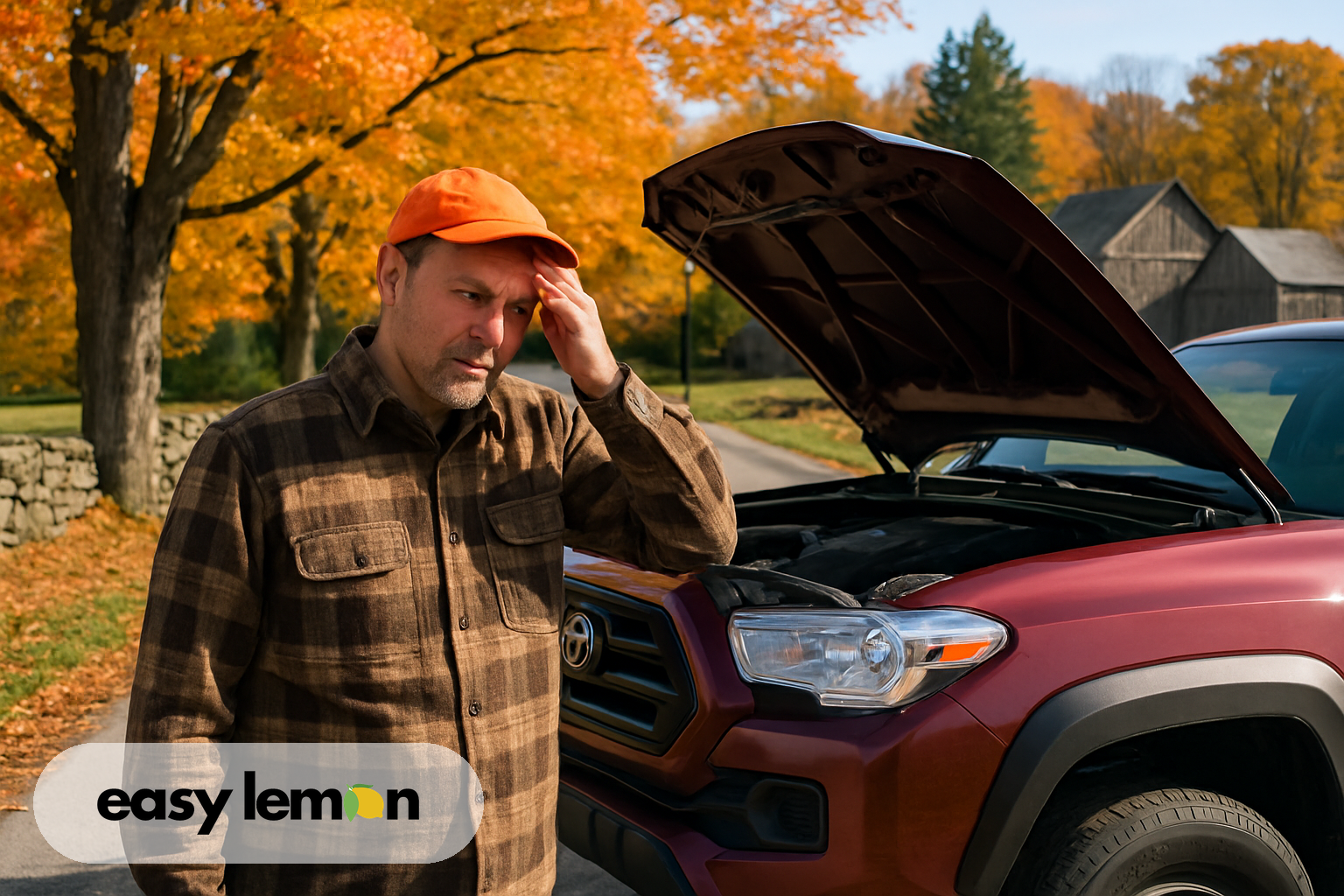 Maine driver pulled over checking under the hood