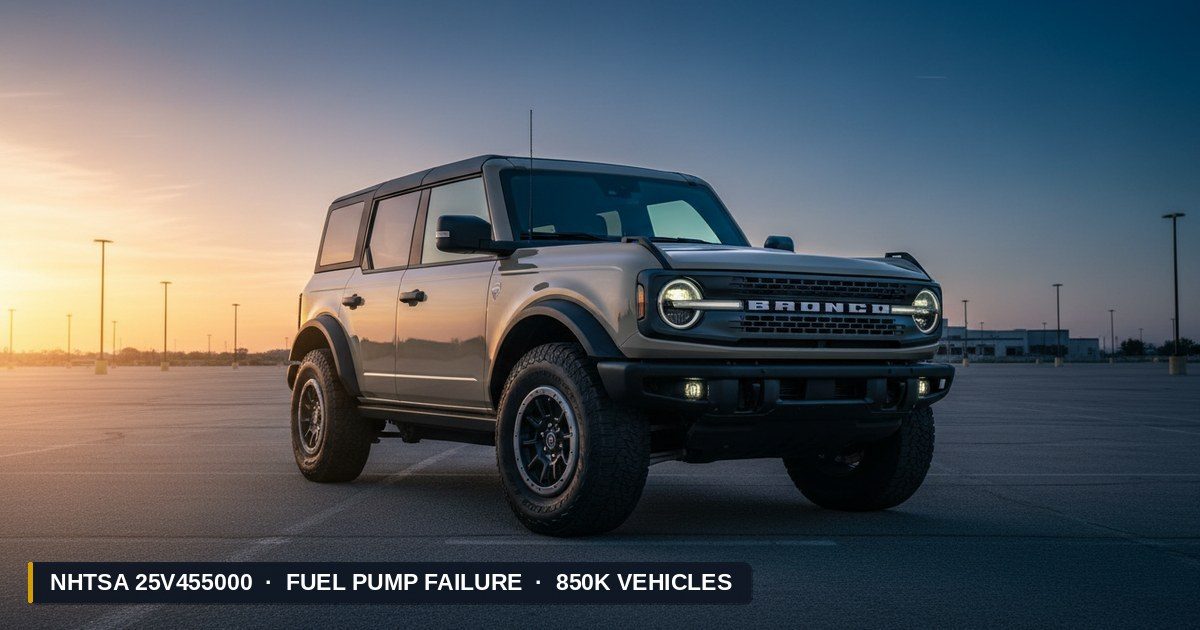2022 Ford Bronco — NHTSA recall 26V468000: Engine affecting 565,691 vehicles