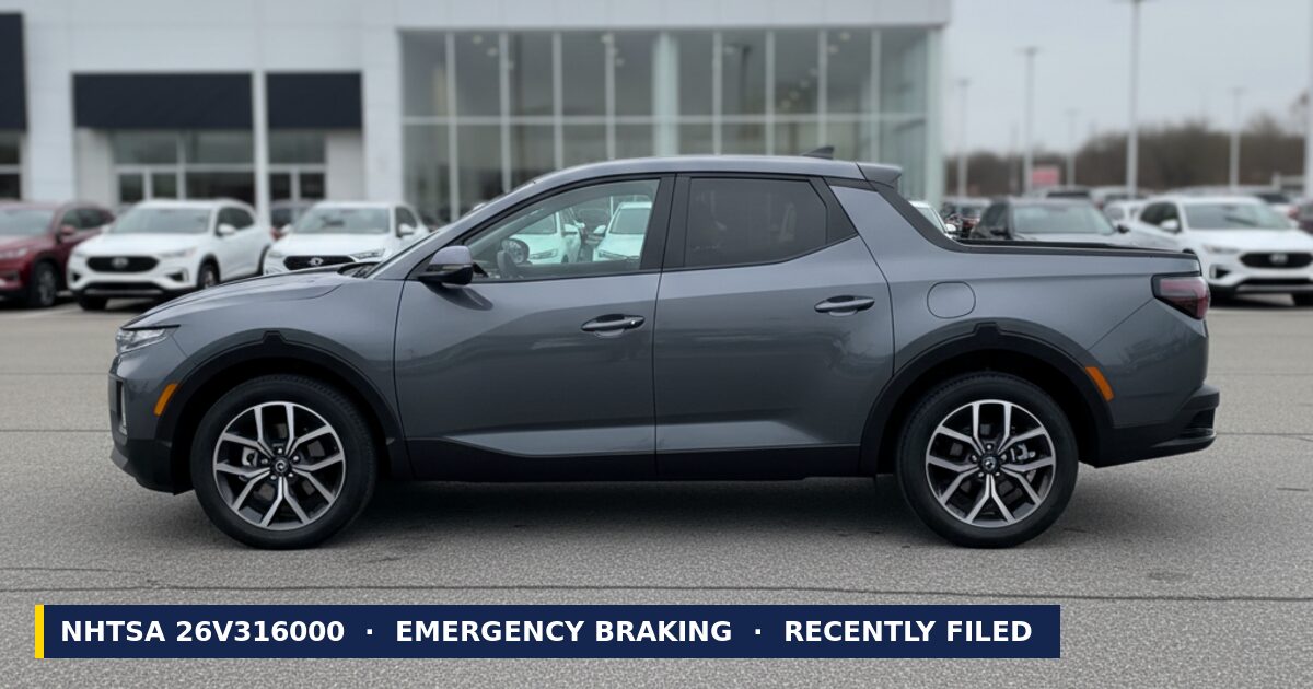 2025-2026 Hyundai Tucson & Santa Cruz — NHTSA recall 26V316000: Phantom Braking (AEB) Defect affecting 423K vehicles