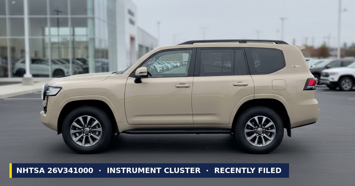 2026 Toyota Land Cruiser Hybrid — NHTSA recall 26V341000: Instrument Cluster Defect, recently filed