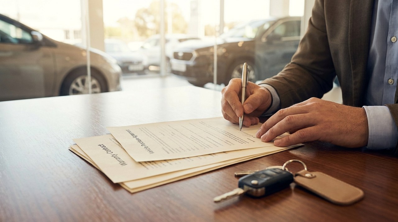 Consumer signing a vehicle purchase agreement with a written warranty subject to the Magnuson-Moss Warranty Act at a car dealership